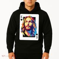 Jesus King Card Christian Hoodie thumb 2