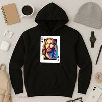 Jesus King Card Christian Hoodie thumb 3