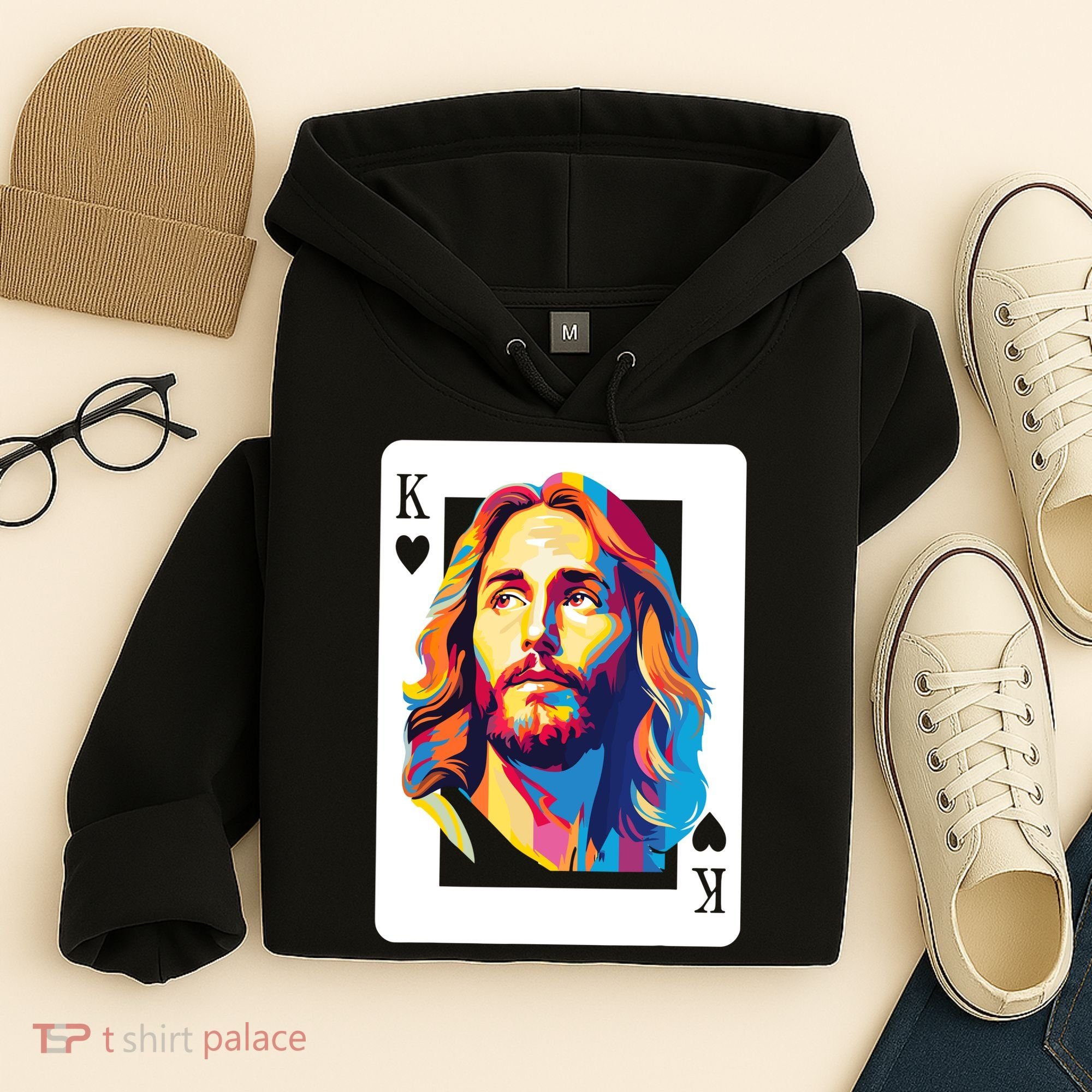 Jesus King Card Christian Hoodie