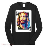 Jesus King Card Christian Long Sleeve Shirt thumb 0