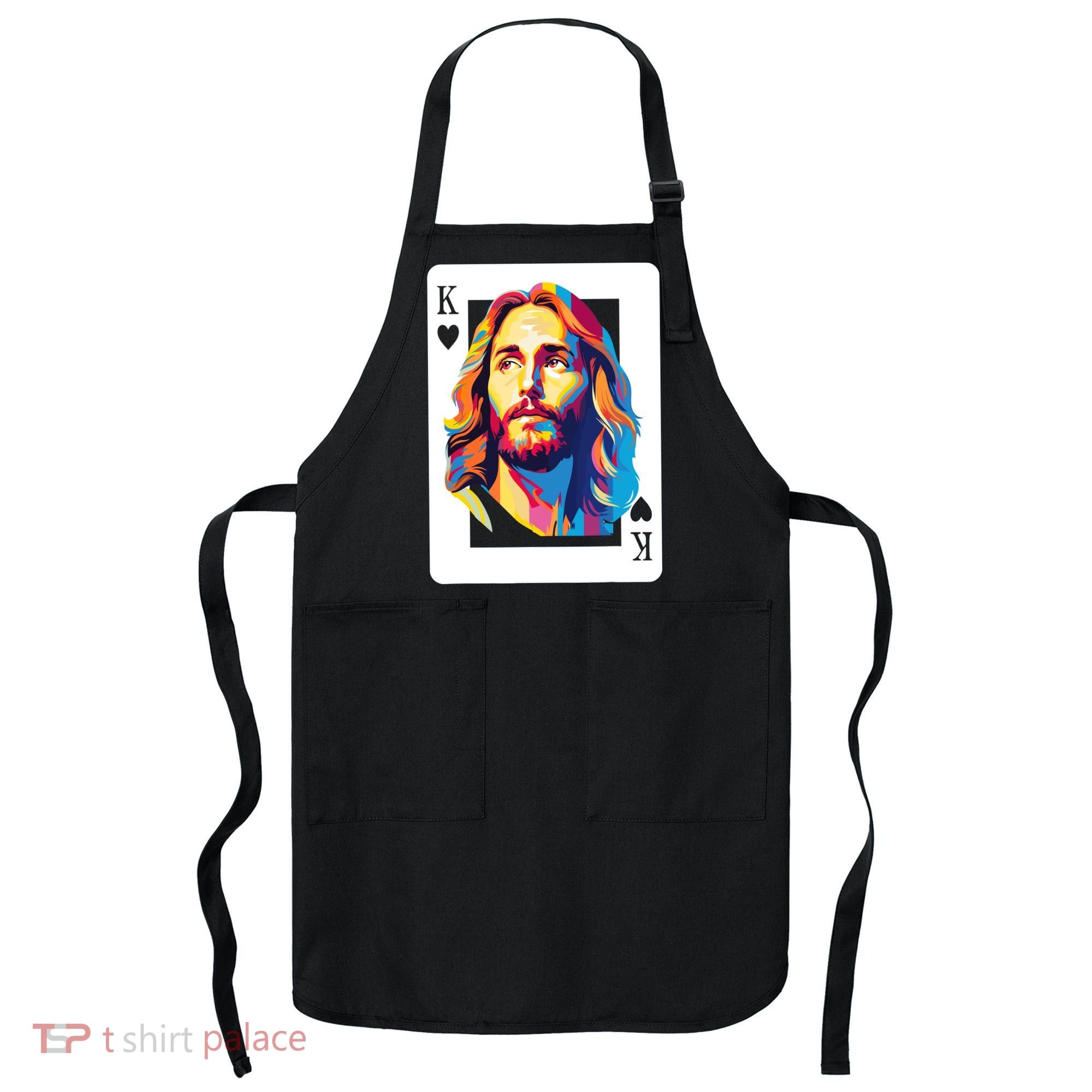 Jesus King Card Christian Apron