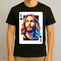Jesus King Card Christian T-Shirt thumb 3