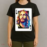 Jesus King Card Christian T-Shirt thumb 4