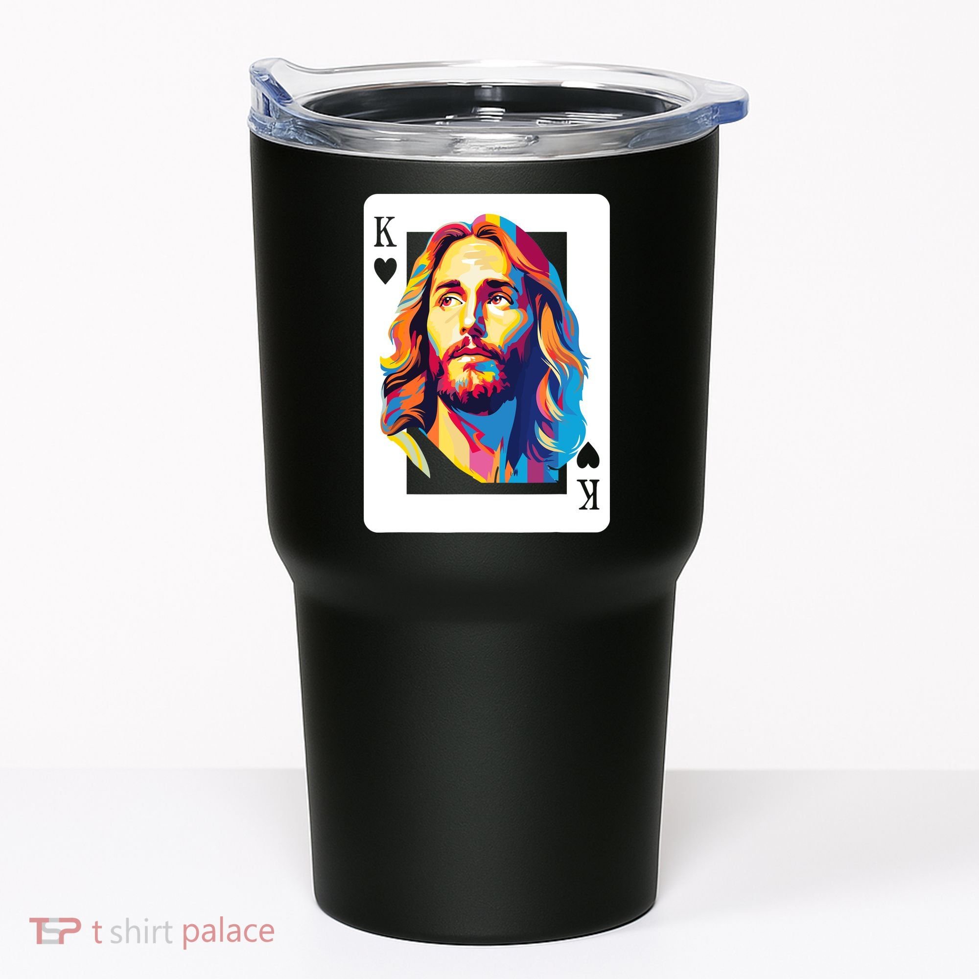 Jesus King Card Christian Tumbler