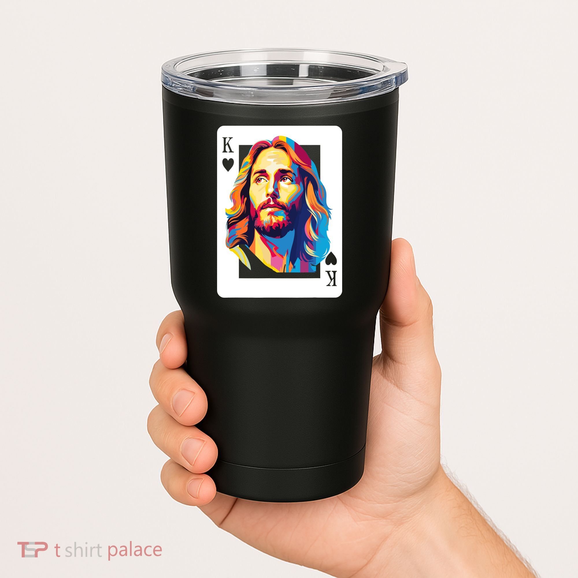 Jesus King Card Christian Tumbler