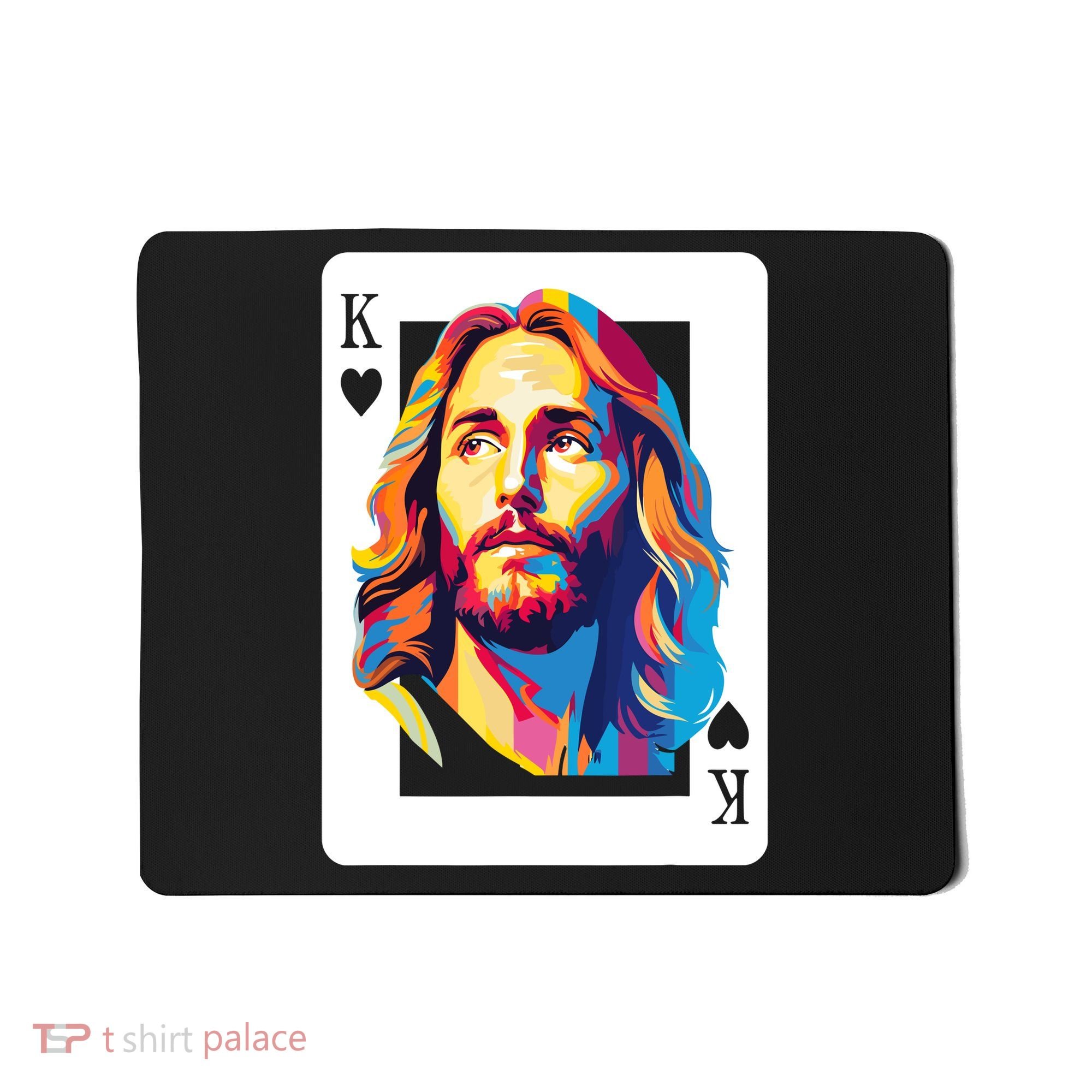 Jesus King Card Christian Mousepad