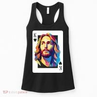 Jesus King Card Christian Women's Tank Top thumb 0