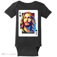 Jesus King Card Christian Baby Bodysuit thumb 0