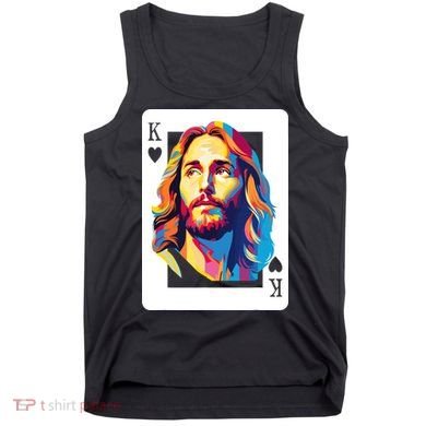 Jesus King Card Christian Tank Top