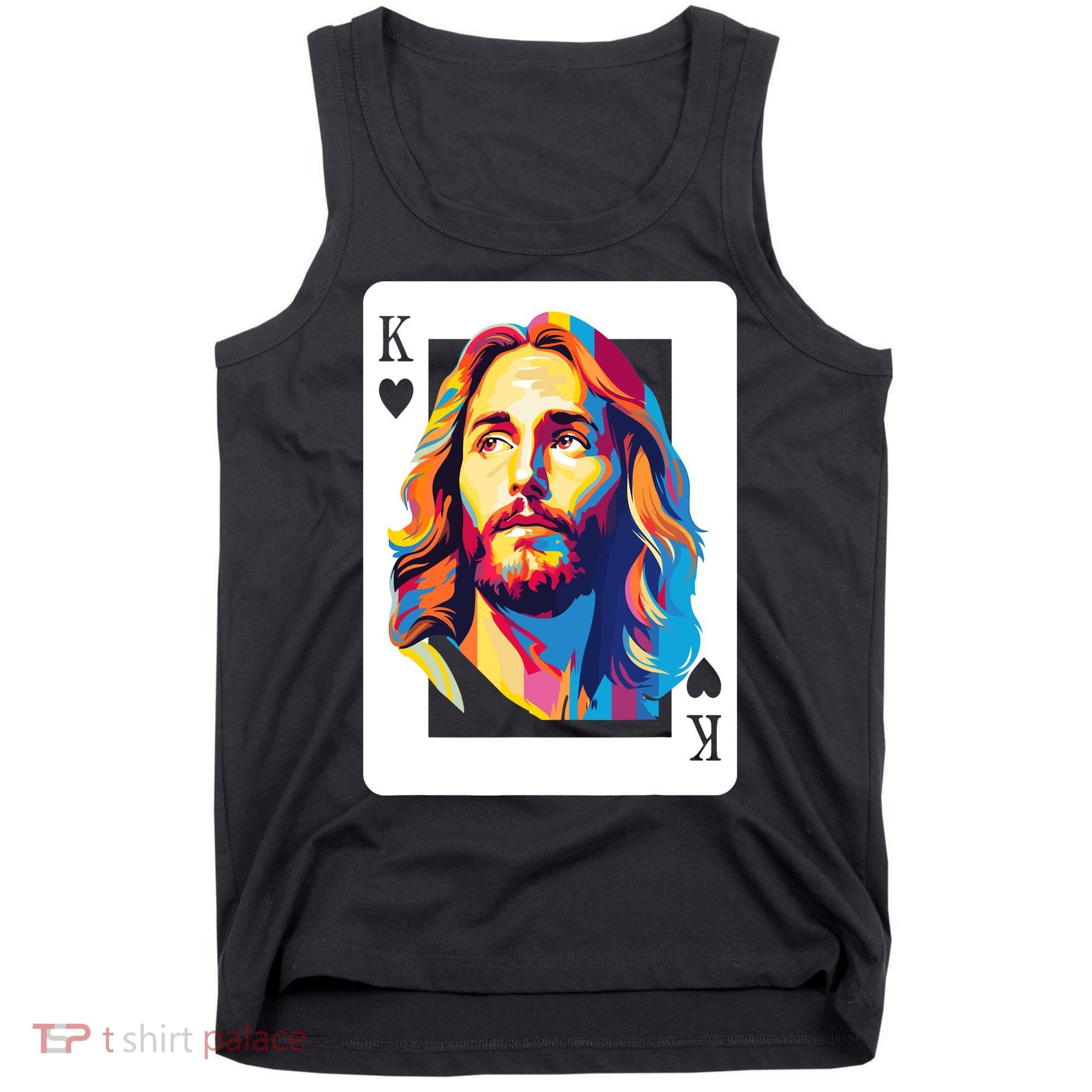 Jesus King Card Christian Tank Top