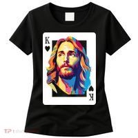 Jesus King Card Christian Women's T-Shirt thumb 0