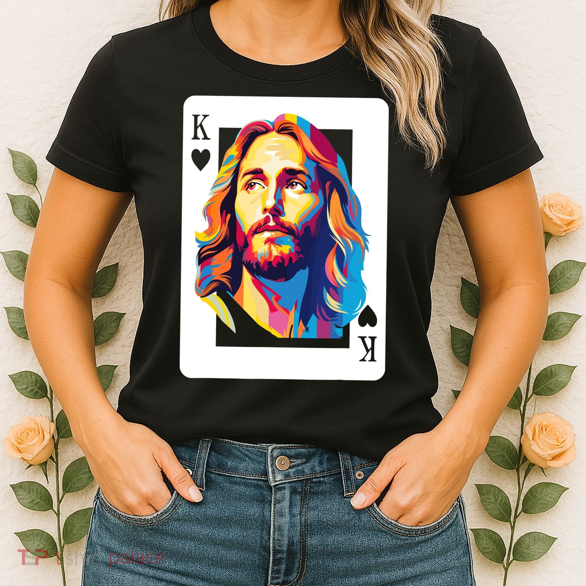 Jesus King Card Christian Women's T-Shirt