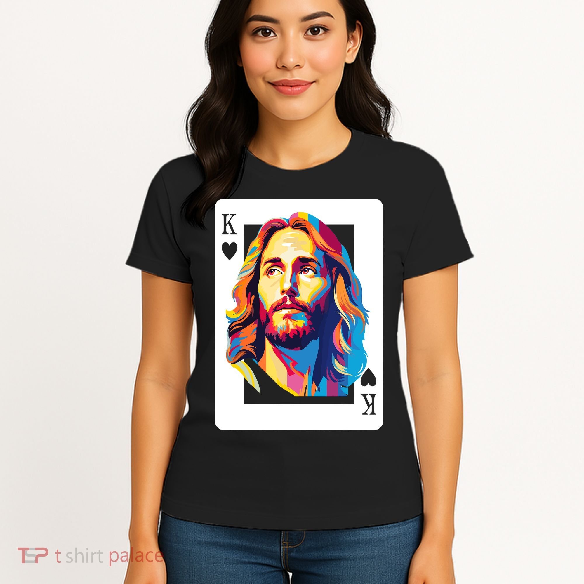Jesus King Card Christian Women's T-Shirt
