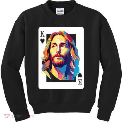 Jesus King Card Christian Kids Sweatshirt