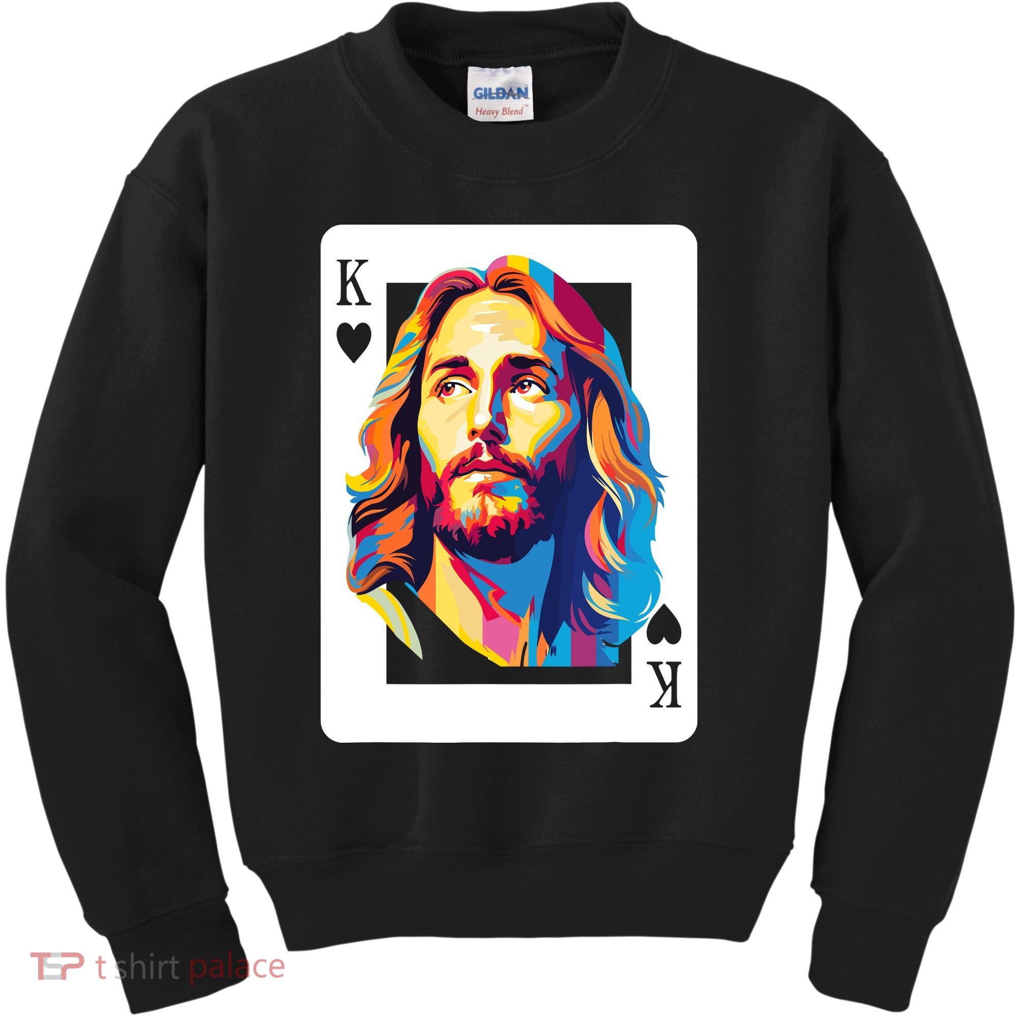 Jesus King Card Christian Kids Sweatshirt