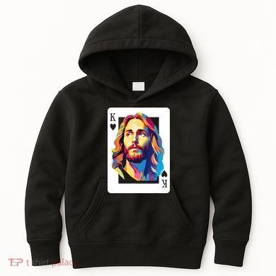 Jesus King Card Christian Kids Hoodie