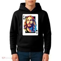 Jesus King Card Christian Kids Hoodie thumb 4