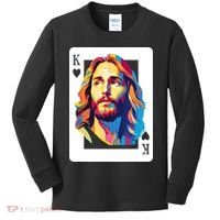 Jesus King Card Christian Kids Long Sleeve Shirt thumb 0