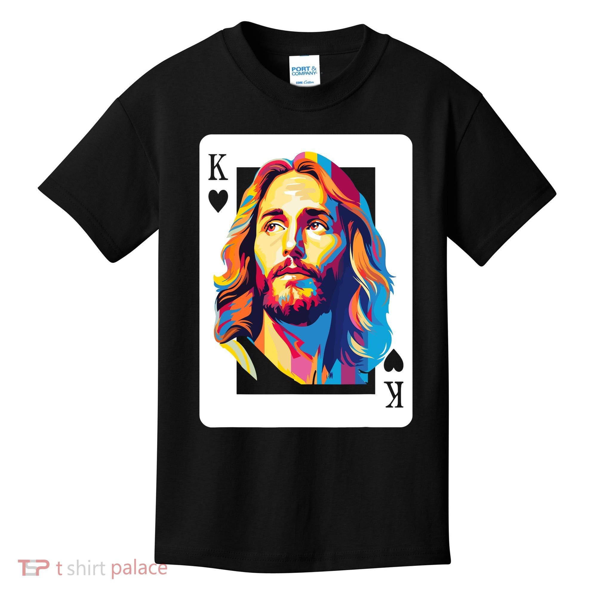 Jesus King Card Christian Kids T-Shirt