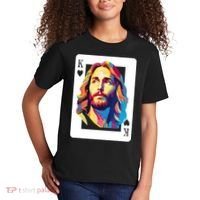 Jesus King Card Christian Kids T-Shirt thumb 2