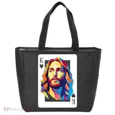 Jesus King Card Christian Tote Bag
