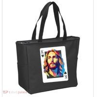 Jesus King Card Christian Tote Bag thumb 2