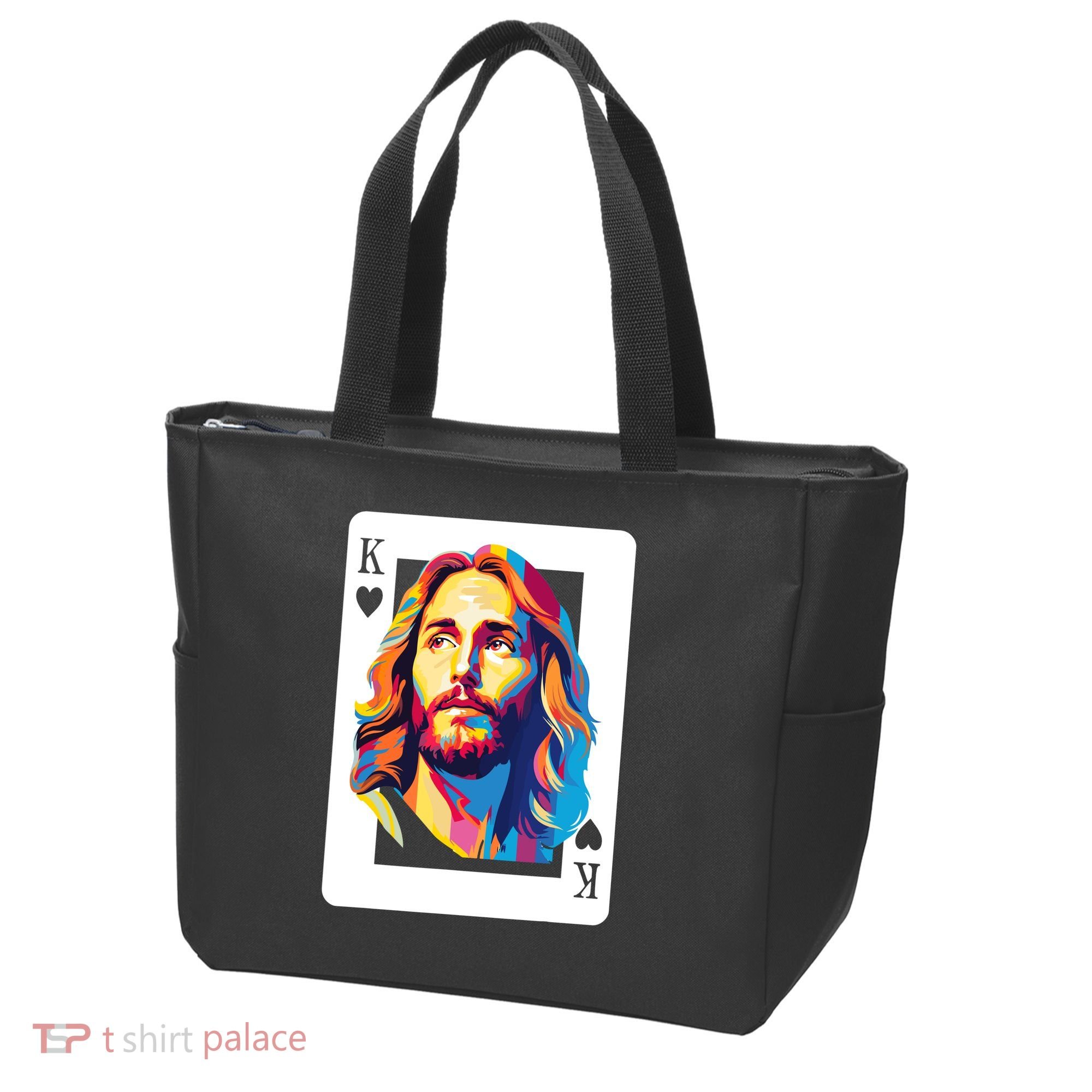 Jesus King Card Christian Tote Bag