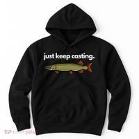 Just Keep Casting Musky Fishing Hoodie thumb 0