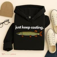Just Keep Casting Musky Fishing Hoodie thumb 4