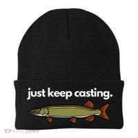 Just Keep Casting Musky Fishing Beanie thumb 0