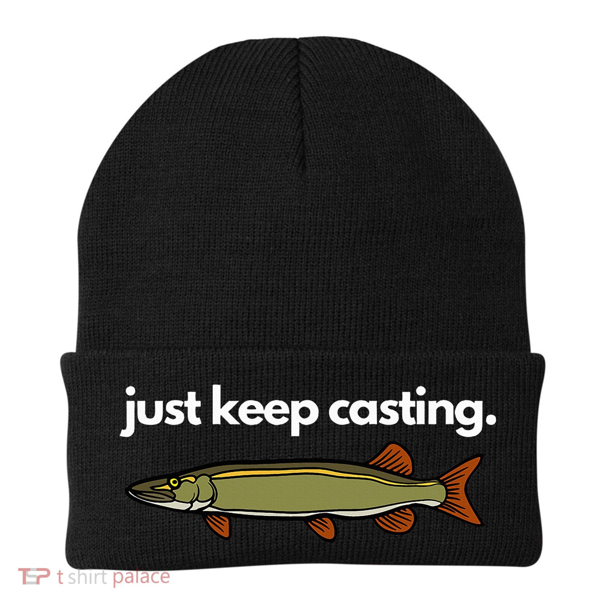 Just Keep Casting Musky Fishing Beanie