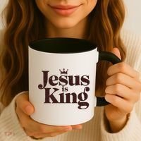 Jesus King Christian Best Godson Everer Coffee Mug thumb 3