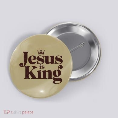 Jesus King Christian Best Godson Everer Button
