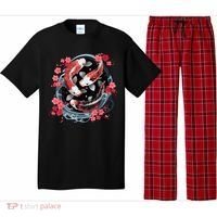 Japanese Koi Carp Ying Yang Nishikigoi Fish Cherry Blossom Pajama Set thumb 0
