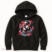 Japanese Koi Carp Ying Yang Nishikigoi Fish Cherry Blossom Kids Hoodie thumb 0
