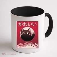 Japanese Kawaii Cute Neko Cat Coffee Mug thumb 1