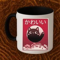 Japanese Kawaii Cute Neko Cat Coffee Mug thumb 2