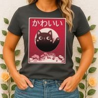 Japanese Kawaii Cute Neko Cat Women's T-Shirt thumb 2