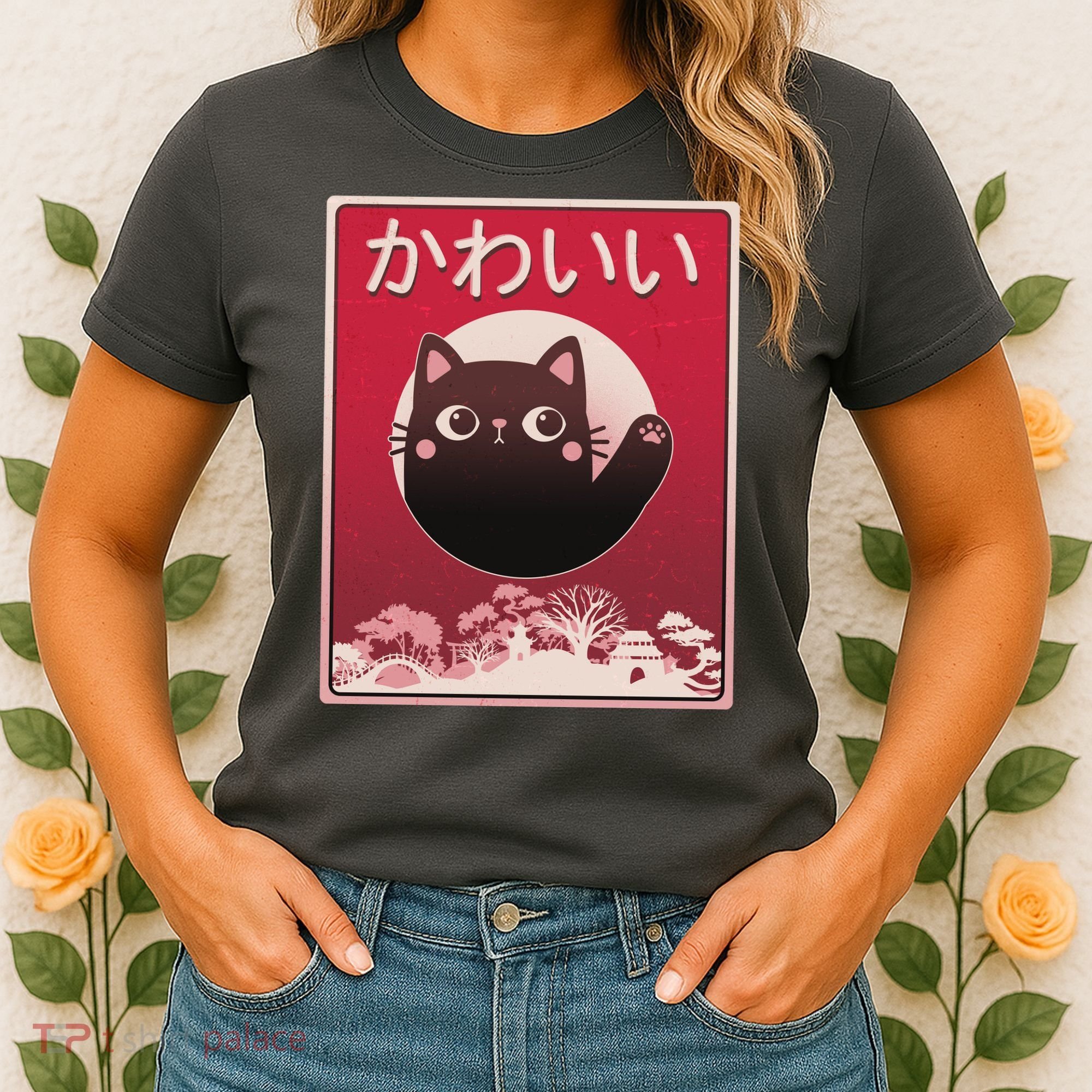 Japanese Kawaii Cute Neko Cat Women's T-Shirt