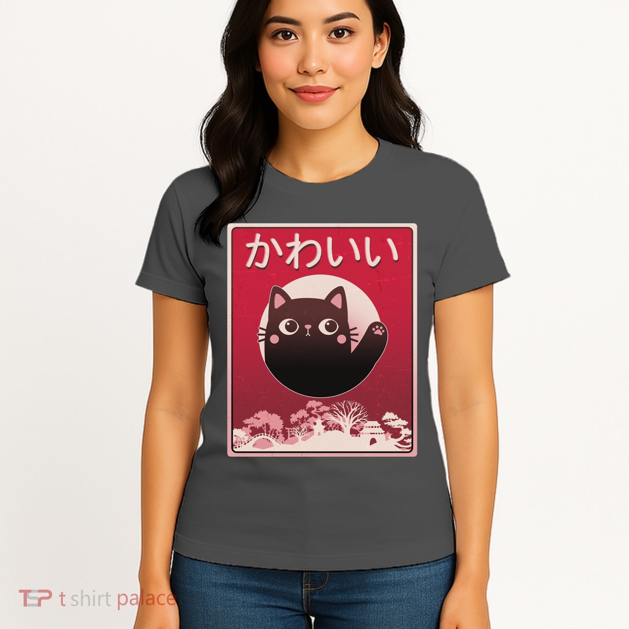 Japanese Kawaii Cute Neko Cat Women's T-Shirt