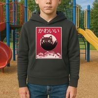 Japanese Kawaii Cute Neko Cat Kids Hoodie thumb 2