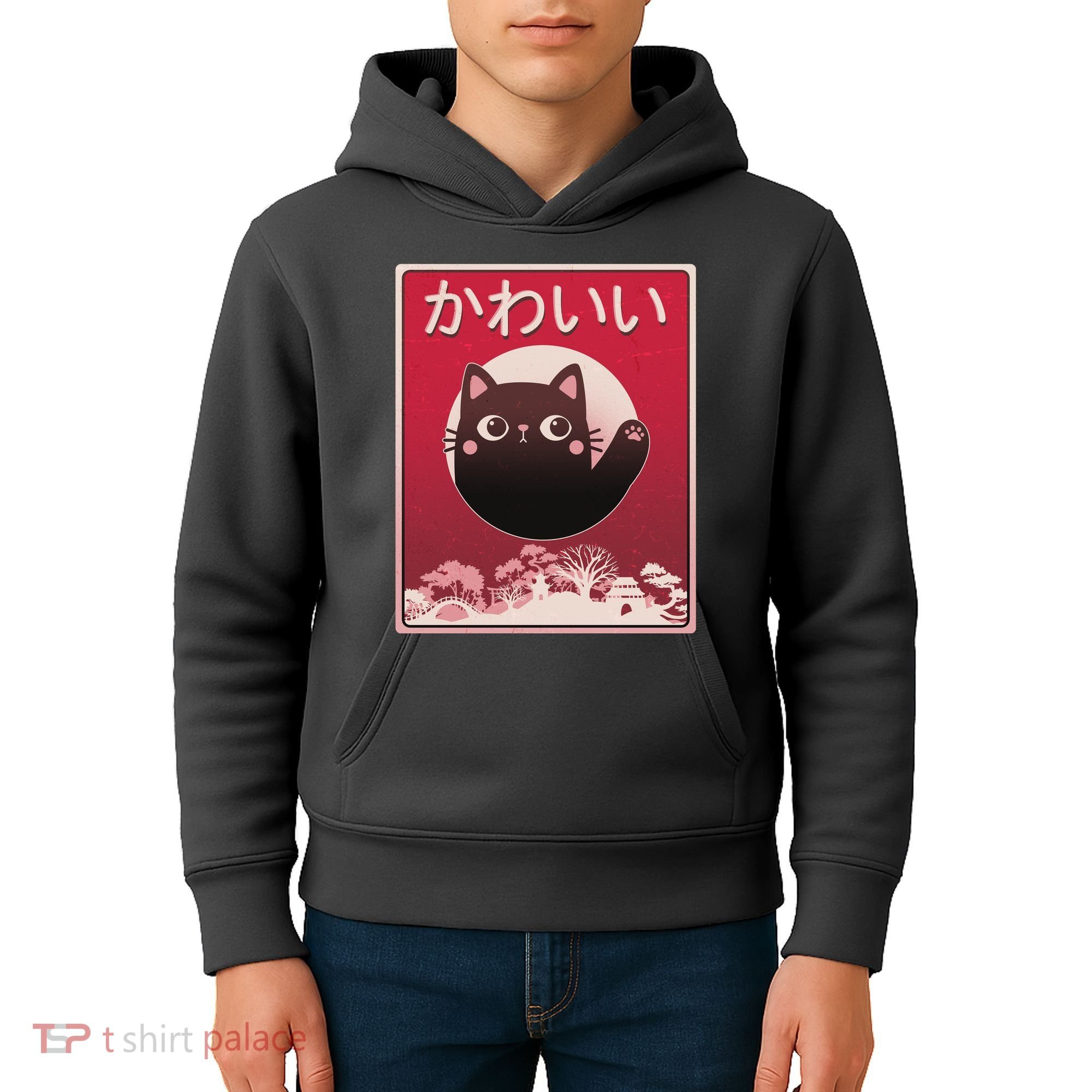 Japanese Kawaii Cute Neko Cat Kids Hoodie