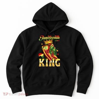 Juneteenth King Funny Shoe Steppin Into Juneteenth Black King Hoodie