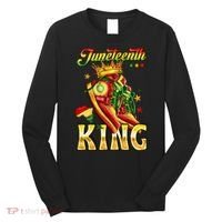Juneteenth King Funny Shoe Steppin Into Juneteenth Black King Long Sleeve Shirt thumb 0