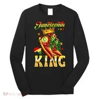 Juneteenth King Funny Shoe Steppin Into Juneteenth Black King Long Sleeve Shirt thumb 0
