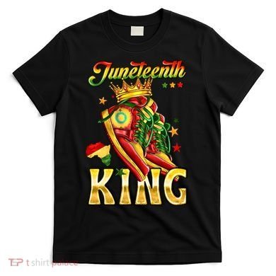 Juneteenth King Funny Shoe Steppin Into Juneteenth Black King T-Shirt