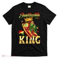 Juneteenth King Funny Shoe Steppin Into Juneteenth Black King T-Shirt thumb 0