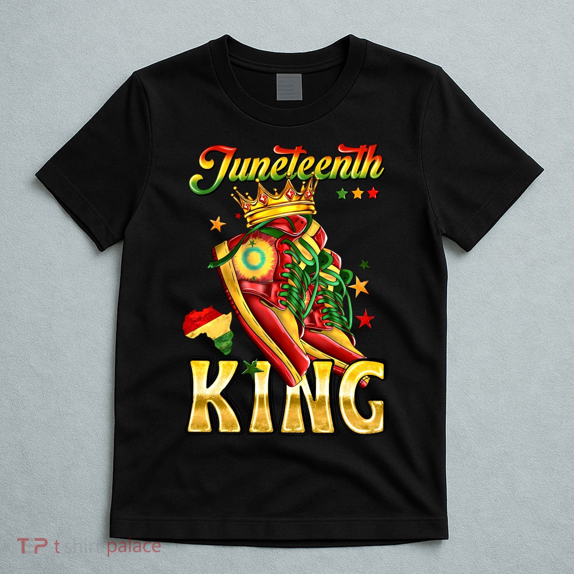 Juneteenth King Funny Shoe Steppin Into Juneteenth Black King T-Shirt