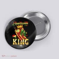 Juneteenth King Funny Shoe Steppin Into Juneteenth Black King Button thumb 0
