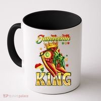 Juneteenth King Funny Shoe Steppin Into Juneteenth Black King Coffee Mug thumb 0